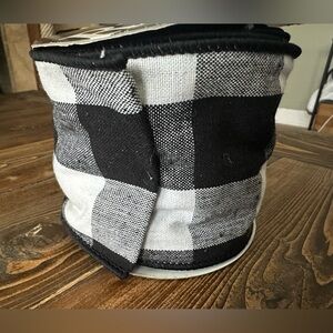 Black & White Buffalo Check Ribbon Roll